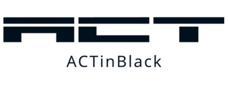 ACTin black White Background Logo